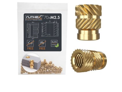 Ruthex M2,5 závitová vložka - 70ks