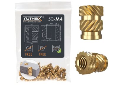 Ruthex M4 závitová vložka - 50ks
