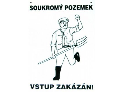 Výstražná tabulka - soukromý pozemek