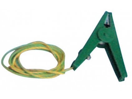 Zemnící kabel s krokosvorkou zelený pro elektrický ohradník