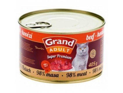 GRAND SuperPremium Hovězí CAT 405g