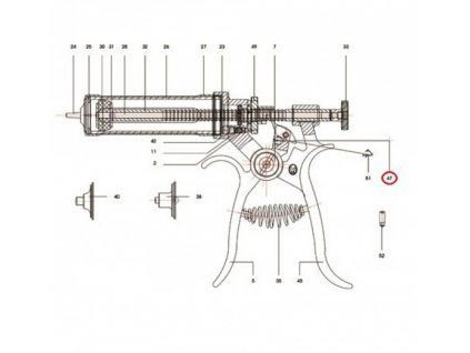 Háček posouvací k poloautomatu Roux-Revolver