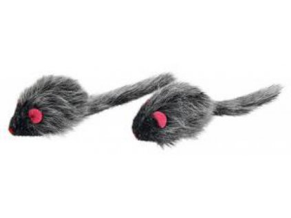 Hračka myš dlouhosrstá pro kočky, pár
