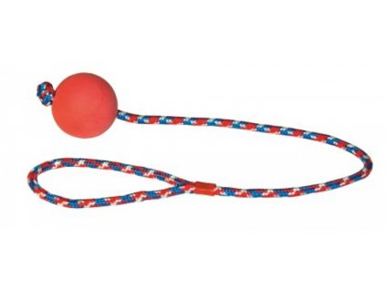 Hračka pěnová guma míček na provazu 60cm