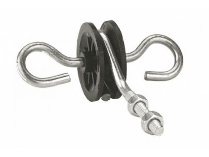 Bránový izolátor s ocelovým vrutem pro elektrický ohradník se závitem