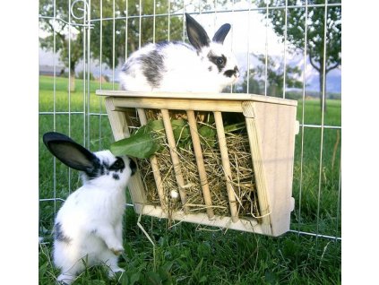 Jesle na seno pro králíky dřevěné, 25 x 17 x 20 cm