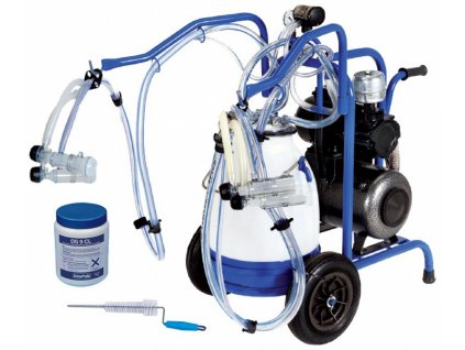 Mobilní dojící zařízení pro 2 ovce s vozíkem a vývěvou 220 L/min