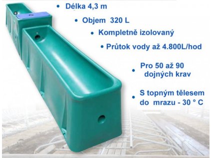 Napájecí žlab Suevia Model 6543 - vyhřívaný dvojitý