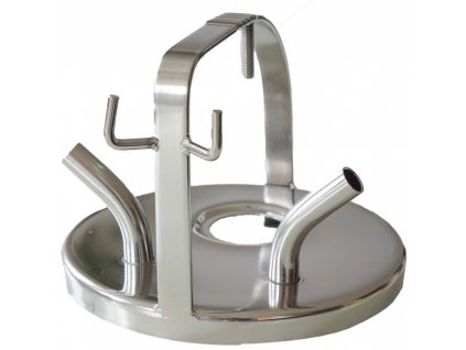 Nerezové víko konve s 2 vývody D.17 STD pro kozy a ovce