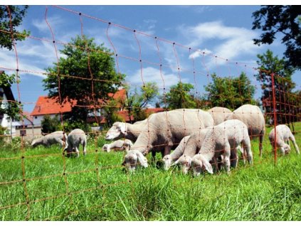 Síť pro elektrické ohradníky na ovce Ovinet 108 cm, 50 m, oranžová