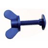 Šroub plastový s křídlovou matkou - modrý