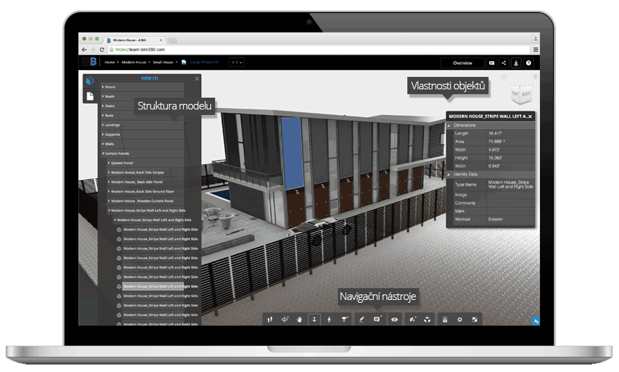 BIM 360 TEAM prohlížeč modelů