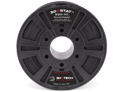 3DXTech ESD PC 175mm Black 1kg 3D Printer Filament