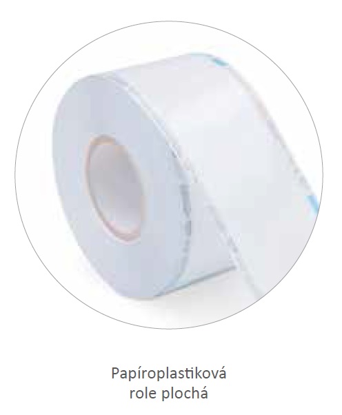 Role sterilizační plochá papír-folie, 3 indikátory Rozměry: 400 mm x 200 m