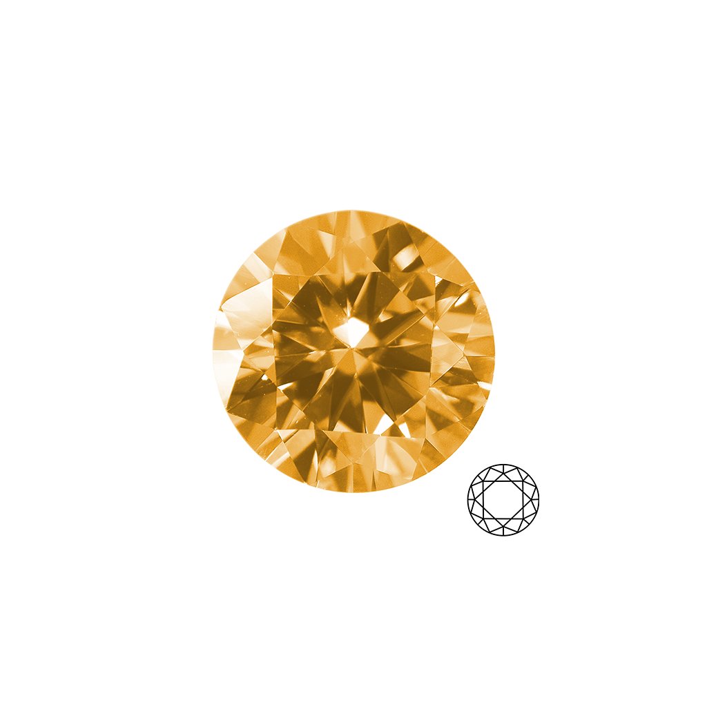 Golden SAPPHIRE (DAMBURITE) round 1,25 mm