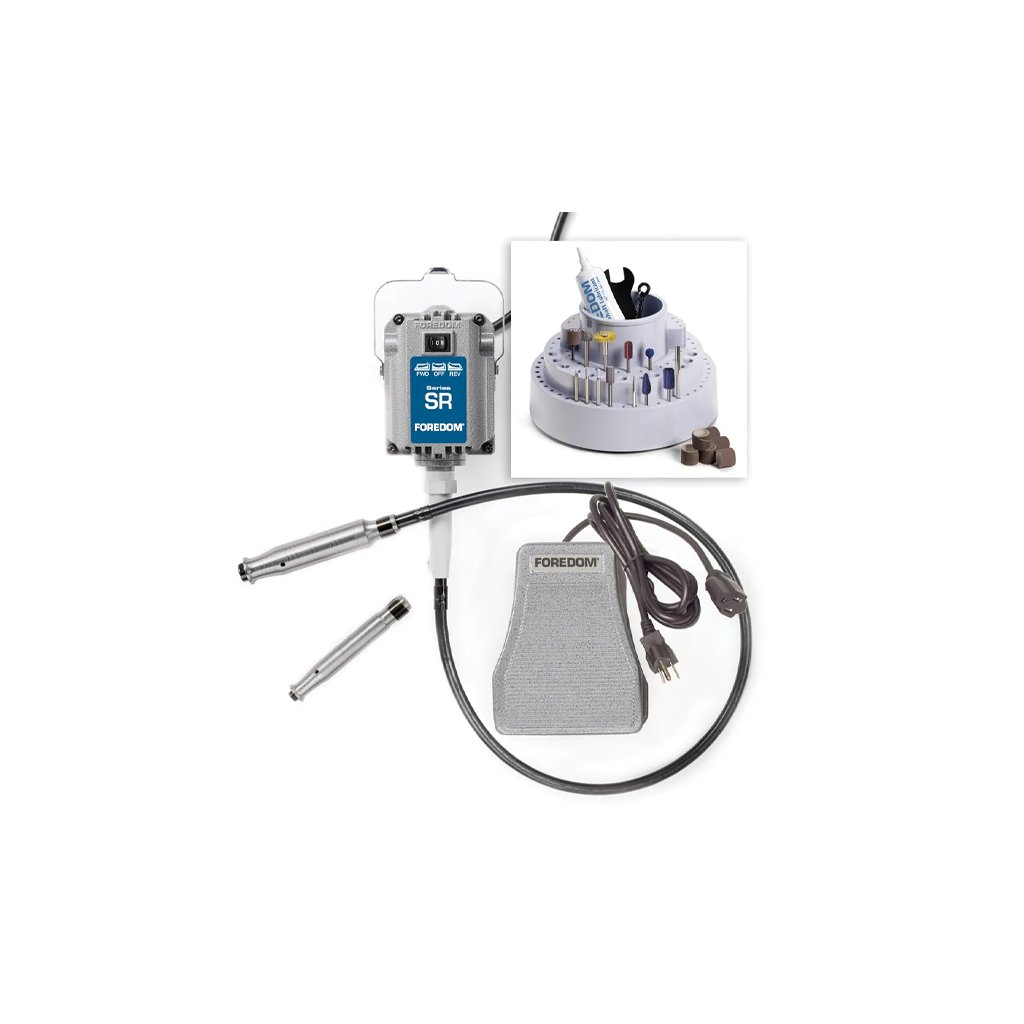 Závěsný motor Foredom M.SR-CE QC Deluxe kit (sada pro vyřezávání dřeva)