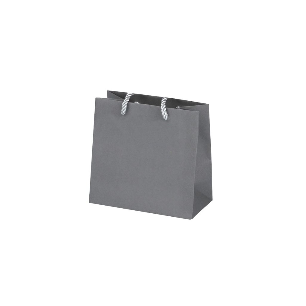 CARLA Paper Bag 150x150x80 mm. - Grey, 15 x 15 x 8 cm