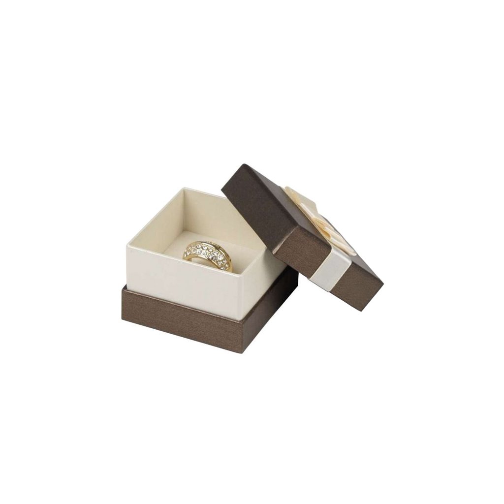 DIANA Ring Jewellery Box - Brown, 54 x 54 mm