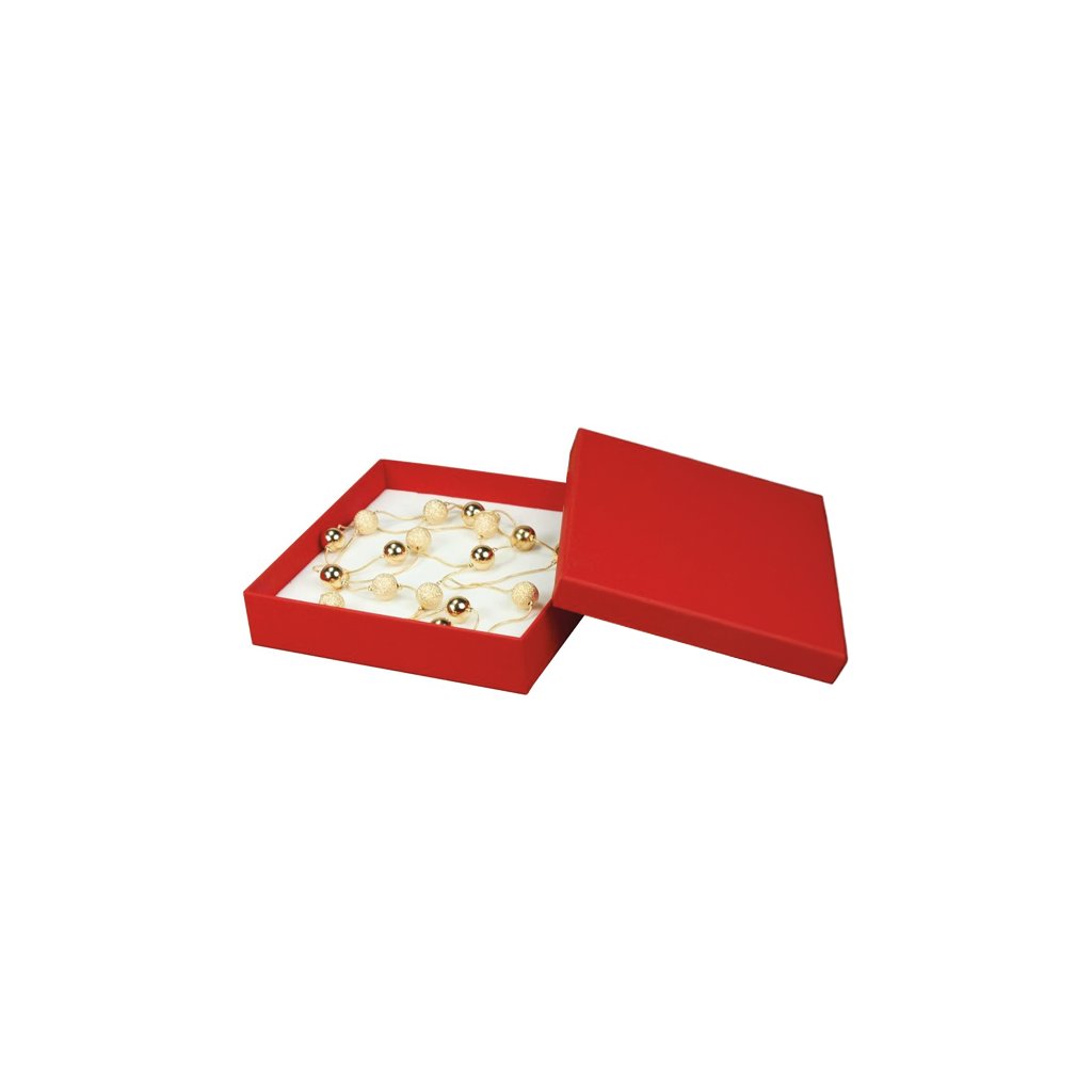 LENA Neckalce Jewellery Box - Red, 150 x 150 mm