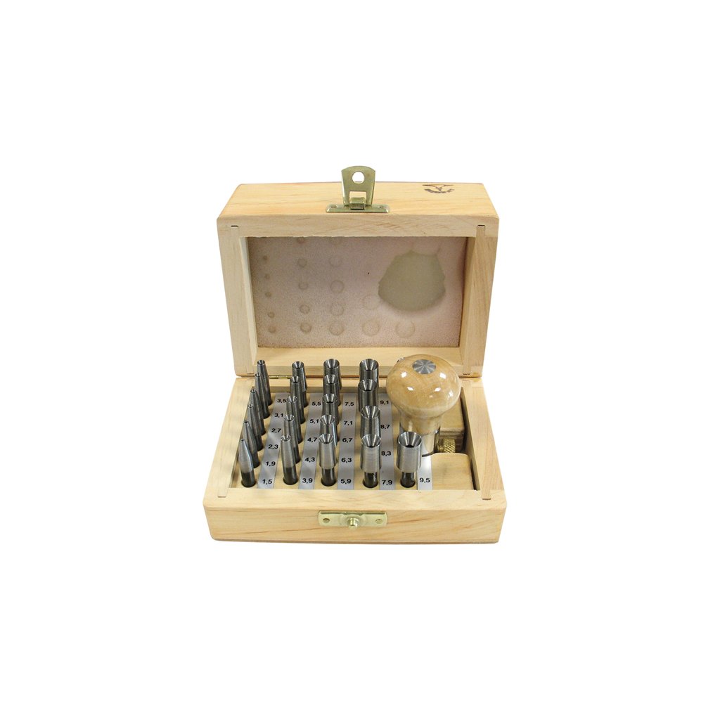 Setting Burnishers for Gems in box - 22 pcs