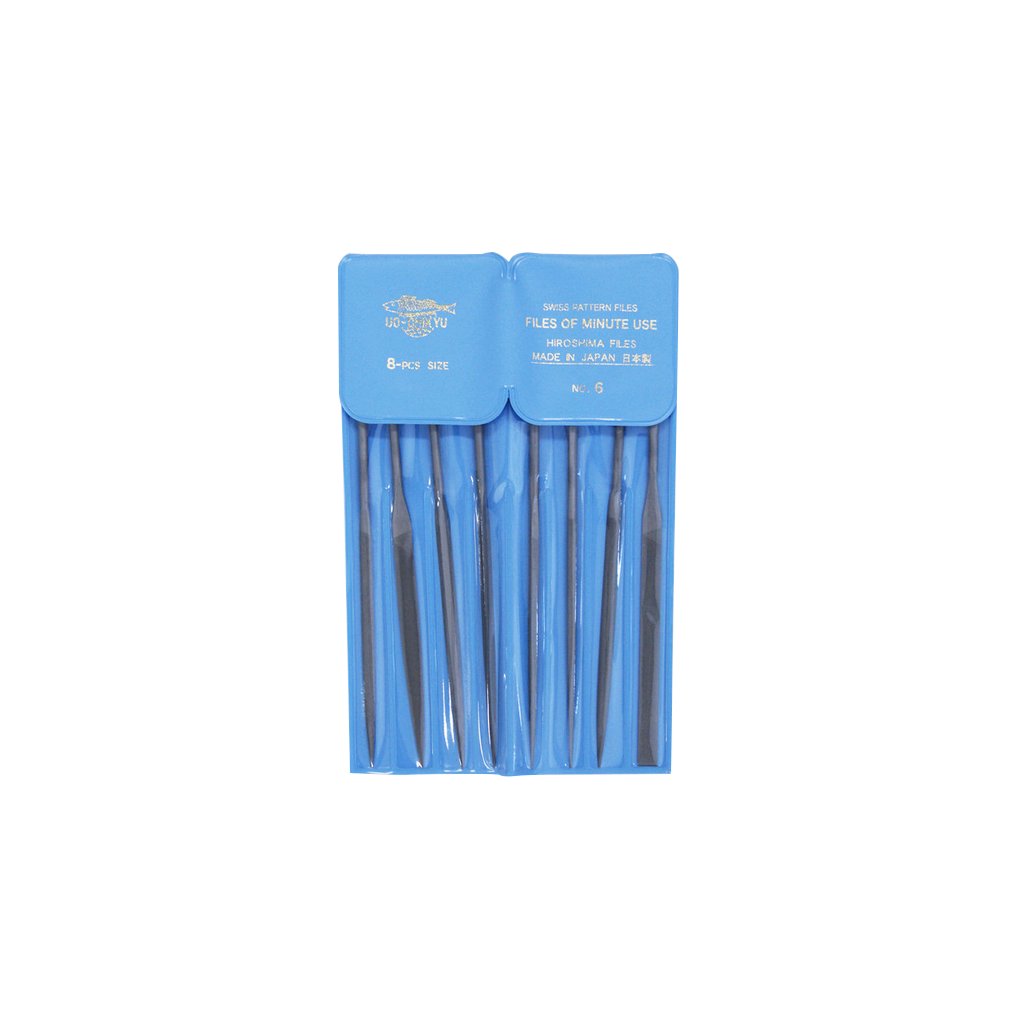 Sada precizních jehlových pilníků (8 ks), 180 mm, hr. 6