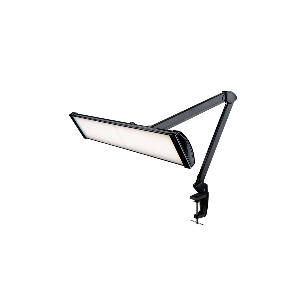 Stolní LED lampa, š. 80 cm - černá/lesk