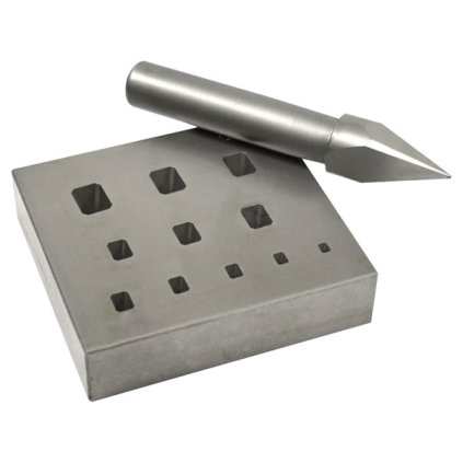 Bezel blocks with punches SQUARE CHAMFERED 4-14 mm, 17°
