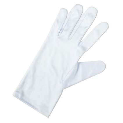 Rukavice na předvádění šperků, bílé (mikrovlákno)