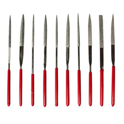 Sada diamantových pilníků, 10 ks