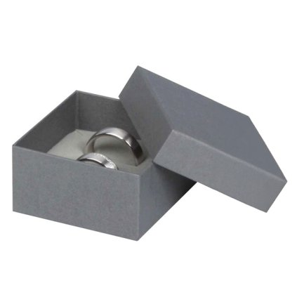 CARLA snubní prsteny, náušnice, souprava 58x58 mm - ŠEDÁ