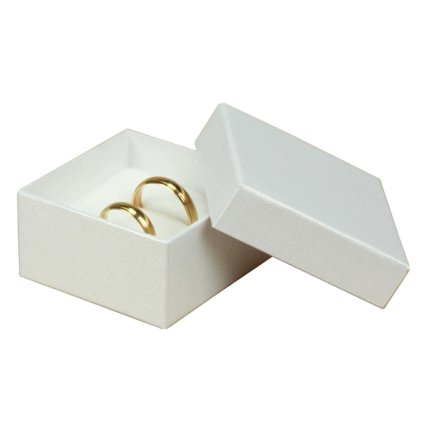 LENA snubní prsteny, náušnice, souprava 53x53 mm - BÍLÁ