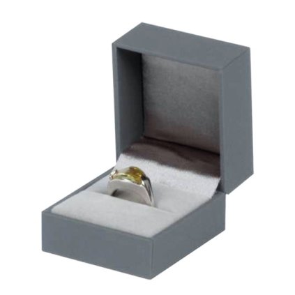 IDA Ring Jewellery Box - Grey, 42 x 42 mm