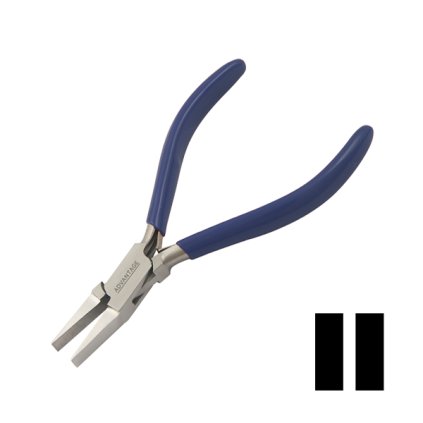 Flat Nose Pliers, 130 mm, Smooth Jaws with Double Leaf Spring and PVC Handles