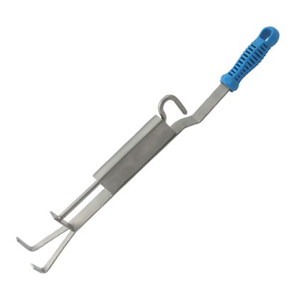 Square Crucible Tong, Small & Satin Finish, 20 "