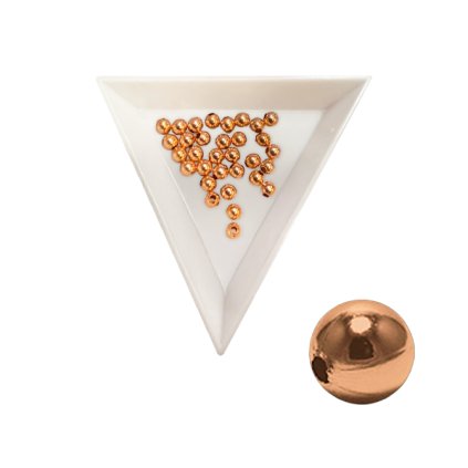 Kulička měděná leštěná 2,3 mm (K2), cca 34 ks