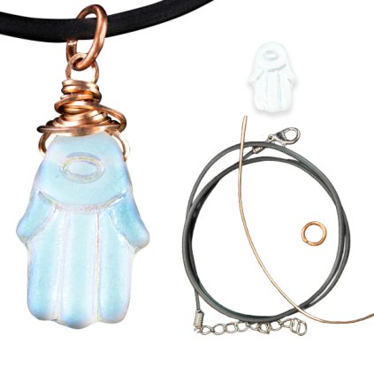 Přívěsek Hamsa – balíček na tvoření pro začátečníky