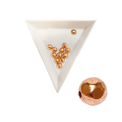 Fazetované měděné korálky 6,3 mm (KF6), cca 12 ks