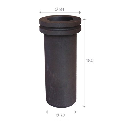 Grafitový kelímek pro tavicí el. pec, 4 kg