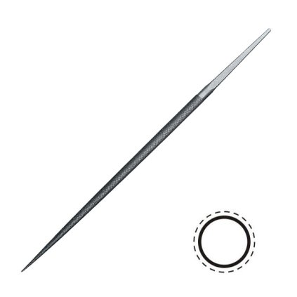 Pilník kulatý, 125 mm/pr. 4,9 mm, hr.2