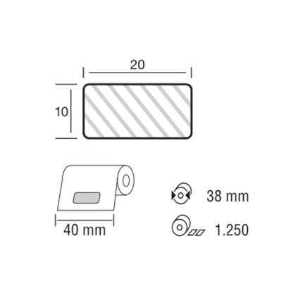 Labels Transparent 41 1020 X5, roll 1250 pcs