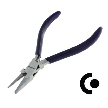 Round & Concave Pliers, size 130 mm, blue PVC handle