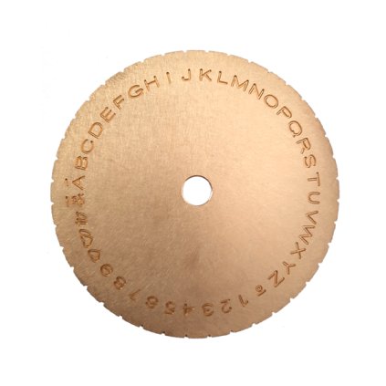 Šablona s tiskacím písmem pro gravírovací stroj Presidium