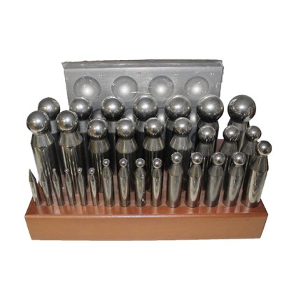 Sada anka plochá, tlouky 2-32 mm, dřevěná podlož.