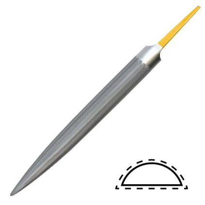 Half round precision file Valtitan, 200 mm, cut 0