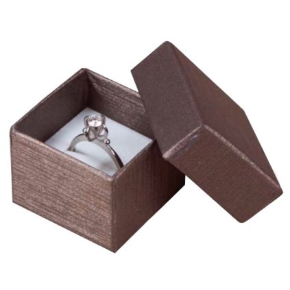 TINA Ring Jewellery Box - Brown, 34 x 34 mm