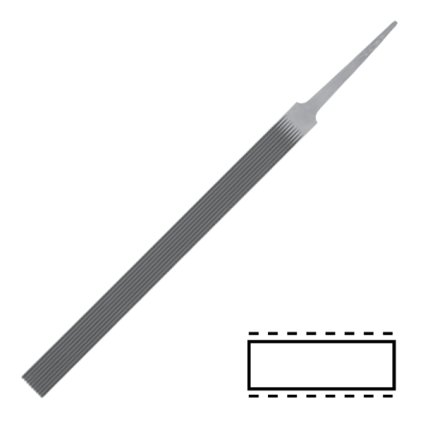 Pilník drážkovací, 150 mm/12,4 mm/4,5 mm, hr.0