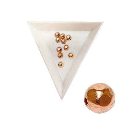 Fazetované měděné korálky 8 mm (KF8), cca 10 ks