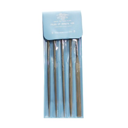 Sada precizních jehlových pilníků (5 ks), 200 mm, hr. 3