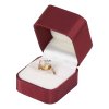SATIN Ring Jewellery Box - Burgundy, 45 x 45 mm