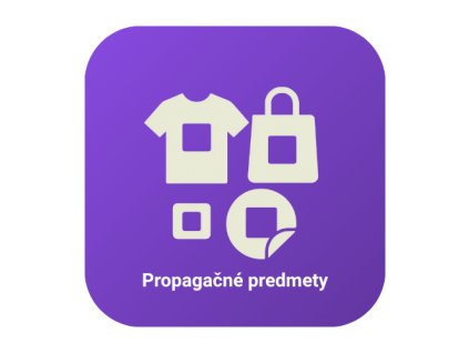 Propagačné predmety (tričká, tašky, nálepky)